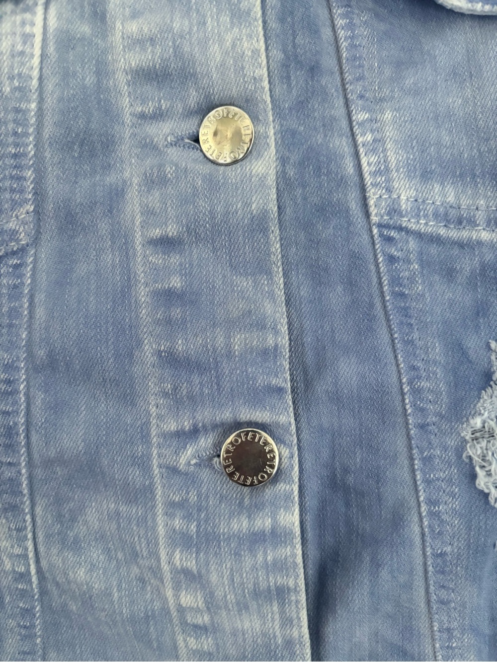✨ Retrofête Rissa Distressed Denim Jacket✨ - Picture 7 of 11